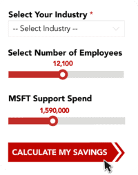 Microsoft Unified Support Savings Calculator
