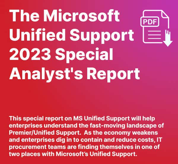 Download the Microsoft Unified Support Special Analyst Report