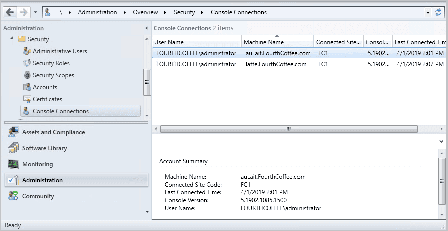 configuration manager console support