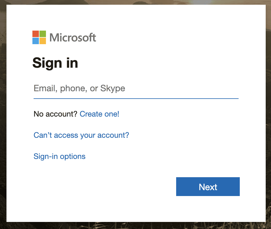 Login to Microsoft Teams support