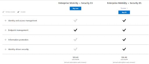 Microsoft Intune support pricing