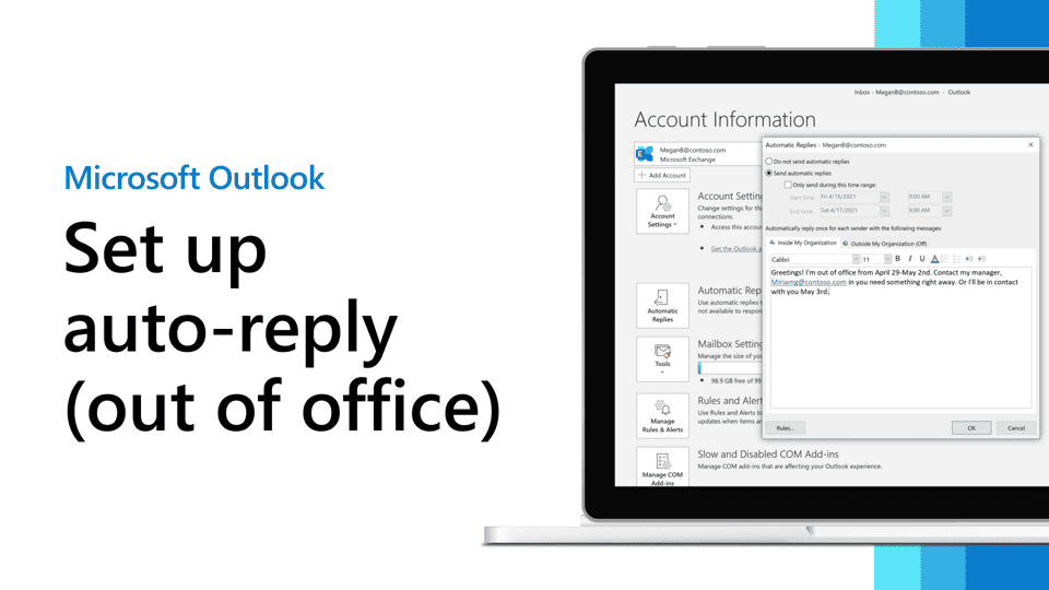 Outlook out of office support