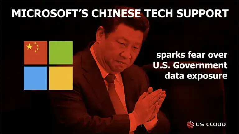 Microsoft's Chinese tech support spark fear of U.S. government data exposure