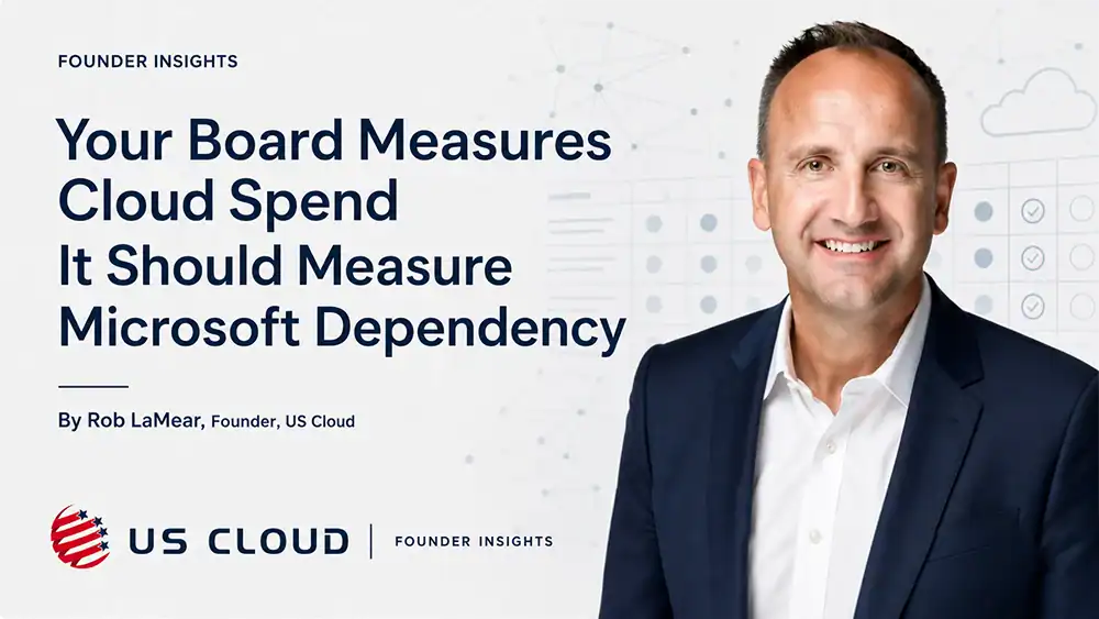 Your Board Measures Cloud Spend — It Should Measure Microsoft Dependency